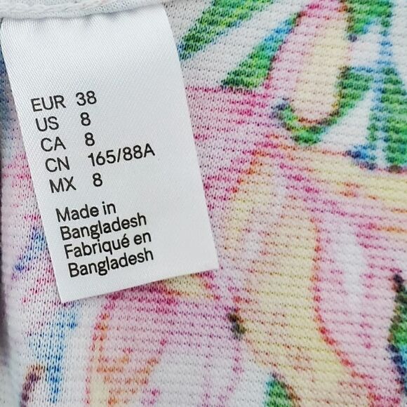 DIVIDED BY H&M WOMEN'S FLORAL SKATER DRESS SIZE 8 - Picture 5 of 6